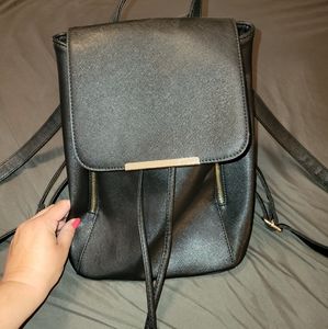 Black and gold backpack